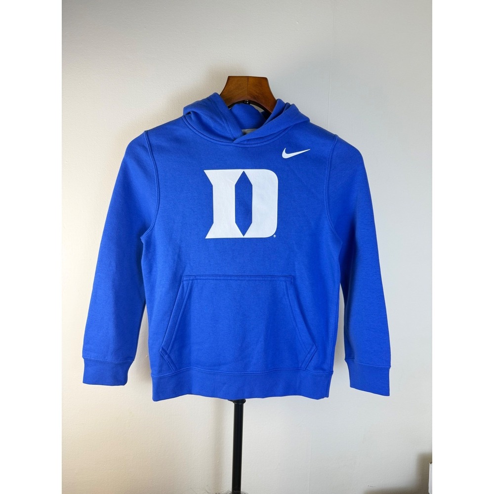 Nike Kids‎ Boys Club Fleece PO Hoody Jacket Blue Duke Kangaroo Pocket size Small